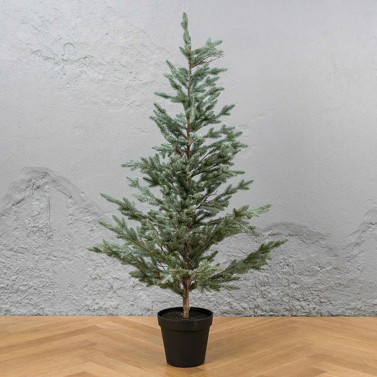 Искусственная заснеженная новогодняя ёлка в кашпо, 140 см Frost-Covered Christmas Tree In Pot 140 cm