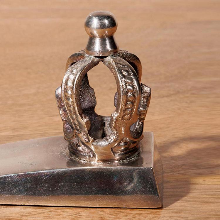 Ограничитель для двери Королевский серебряного цвета Door Stopper King Silver