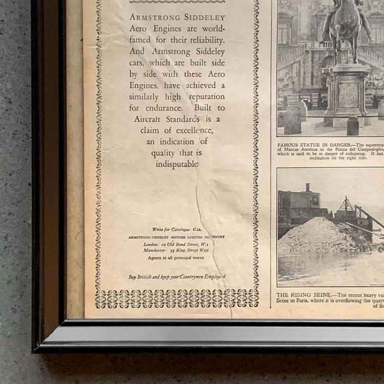 Винтажная газета в раме Таймс, 4 декабря 1928 Vintage Times, Dec 4, 1928
