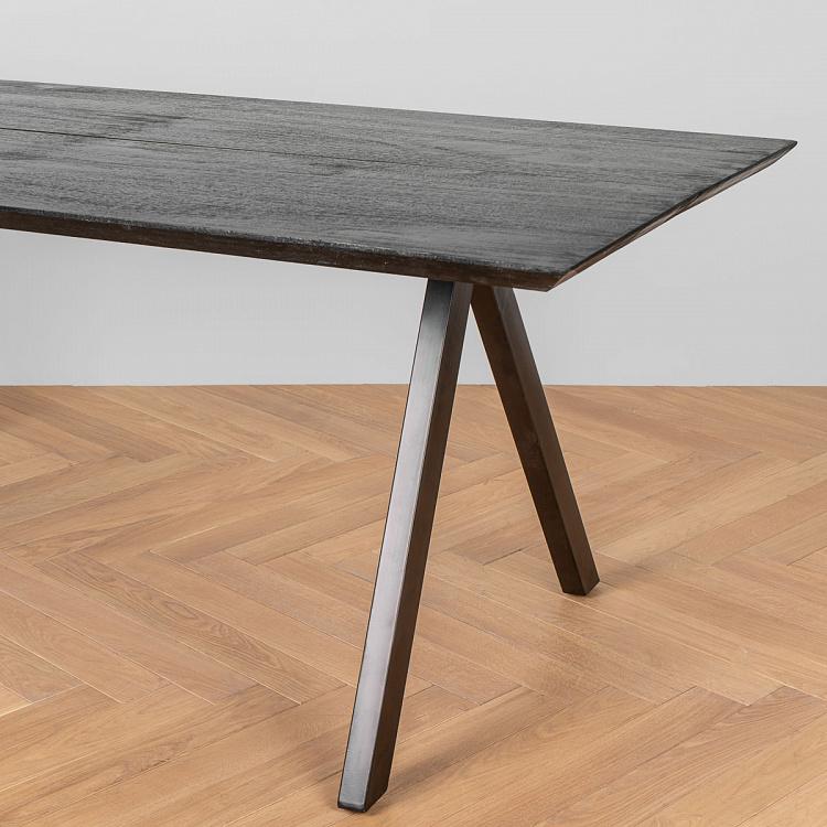 Обеденный стол из тёмного дерева манго Вектор Vecteur Table Dark Mango Wood