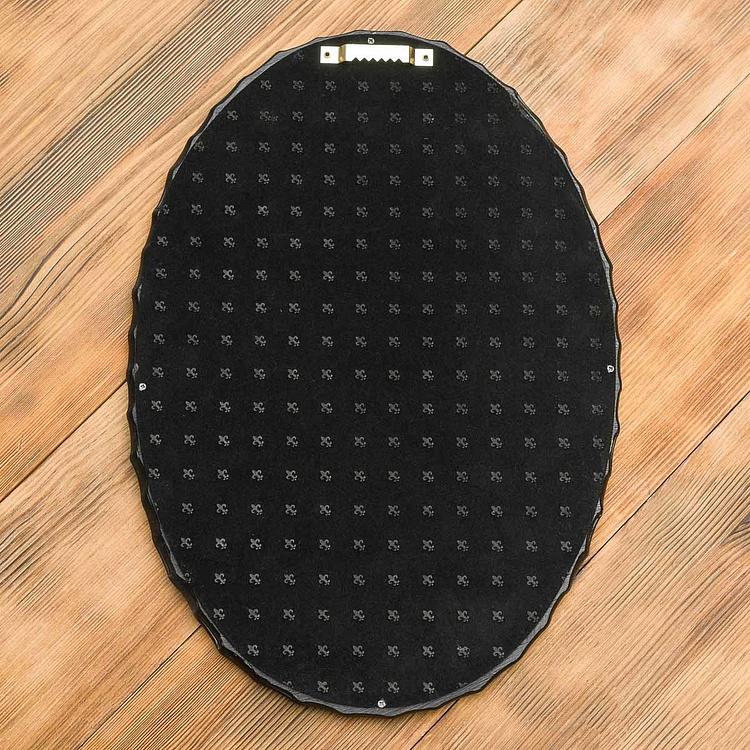 Овальное зеркало в чёрной раме в виде бамбука Antique Black Bamboo Oval Mirror