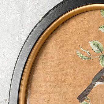 Картина-принт диптих Set Of 2 Oval Frames With Birds Philomene