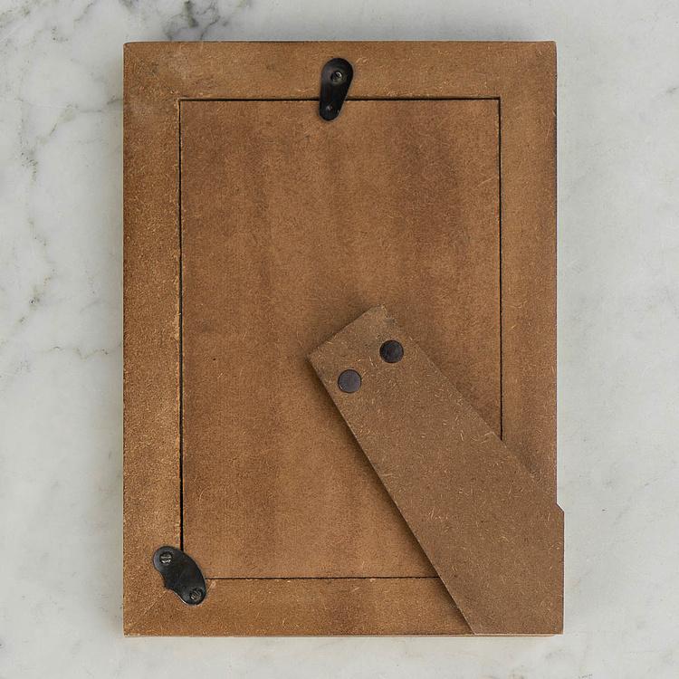 Рамка для фото с золотистыми пусетами, S White Photo Frame With Stud Small