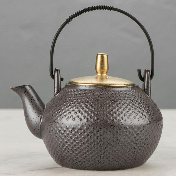 Чёрно-золотой чайник Цейлон Ceylon Tea Pot Black And Gold