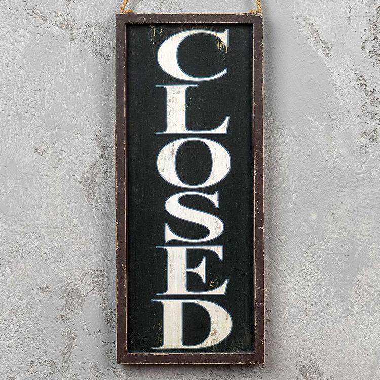 Деревянная табличка Открыто и Закрыто Wood Sign Open And Closed
