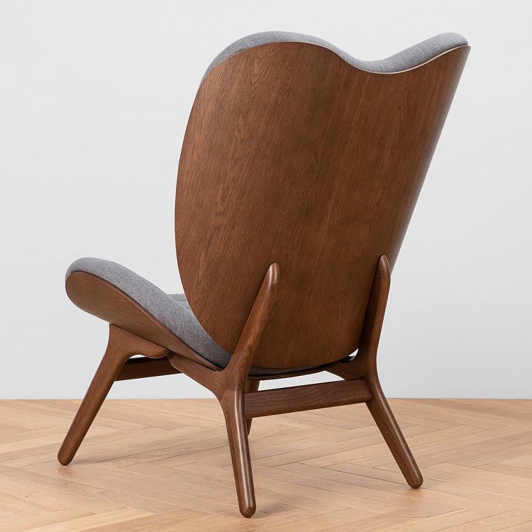 Высокое кресло Разговор, тёмные ножки A Conversation Piece Lounge Chair Tall, Dark Oak