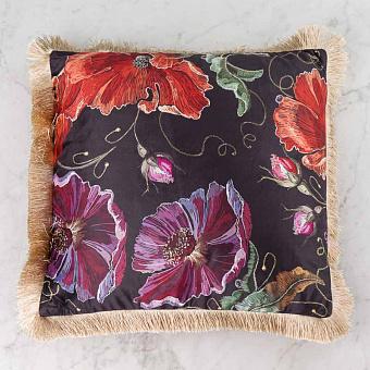 Cushion With Fringes Floral Design