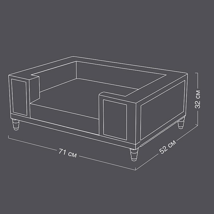 Диван для питомца Victoria Pet Bed Medium, Anthracite - ракурс 13