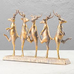 Dancing Deers Gold Antique