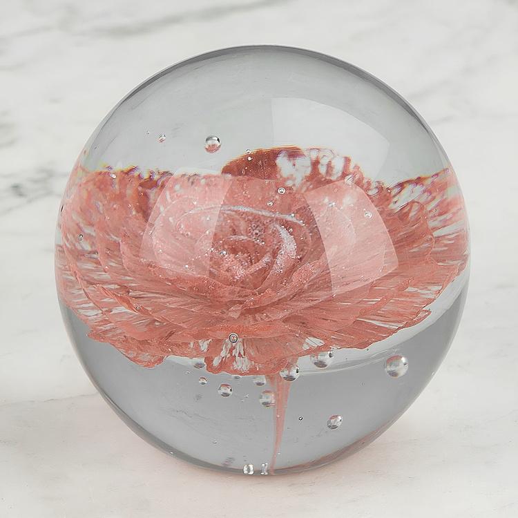 Пресс-папье Кружевной цветок Glass Paperweight Flower Lace
