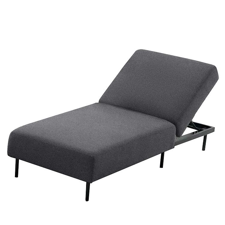 Садовый шезлонг-лежак Chic Lounger, Black акриловая ткань Anthracite Carbon