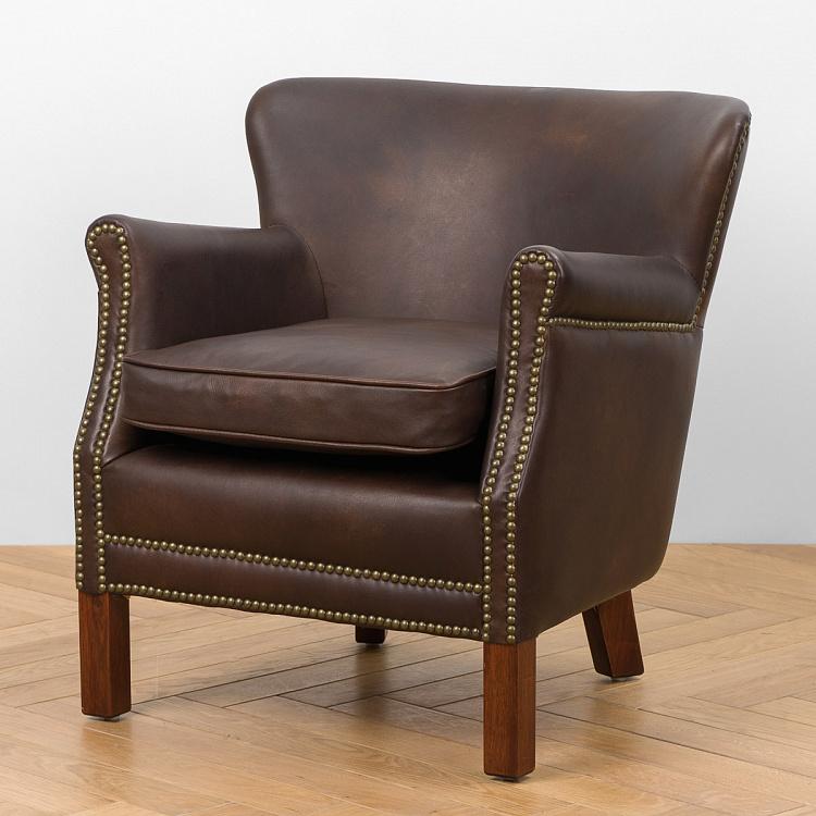 Кресло Поль, красно-коричневые ножки Paul Armchair, Red Brown Wood D