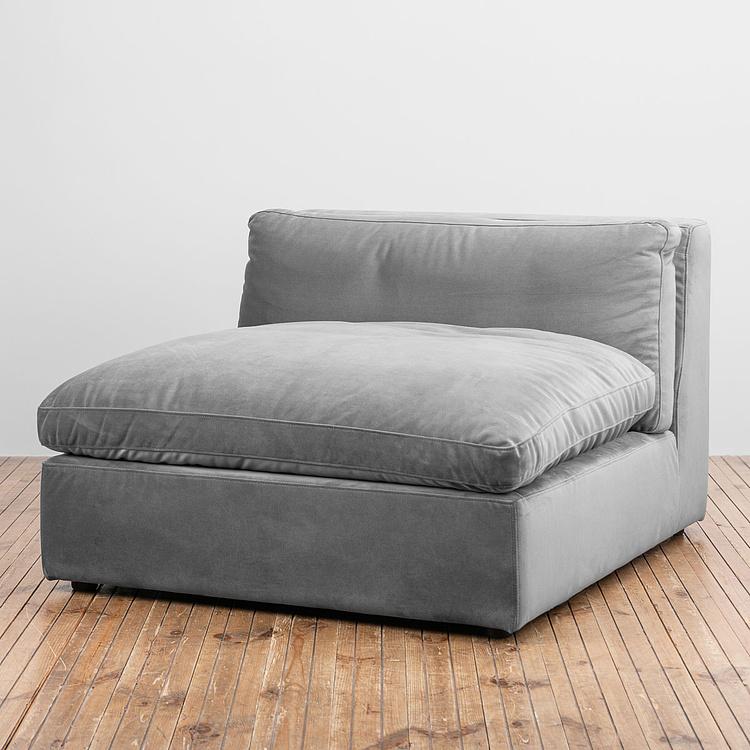 Угловой модульный бархатный диван Зенна 2, S Zenna Group Small 2 Velvet