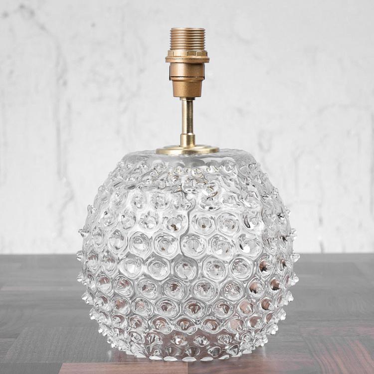 Настольная лампа с белым льняным абажуром Диамант Diamond Tip Clear Table Lamp With Shade