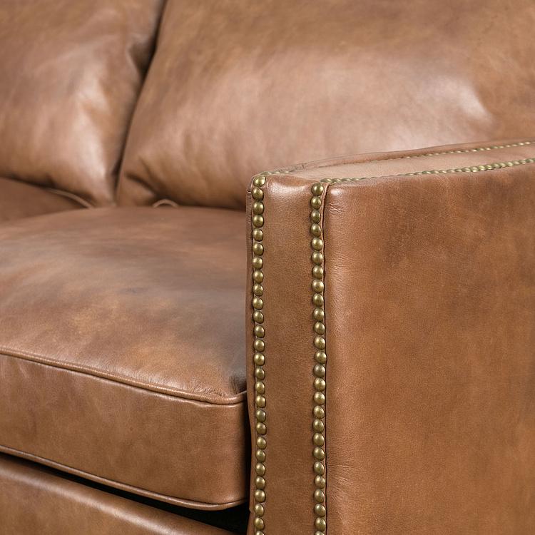 Двухместный диван Minister 2 Seater RM натуральная кожа Brown Franco - ракурс 7