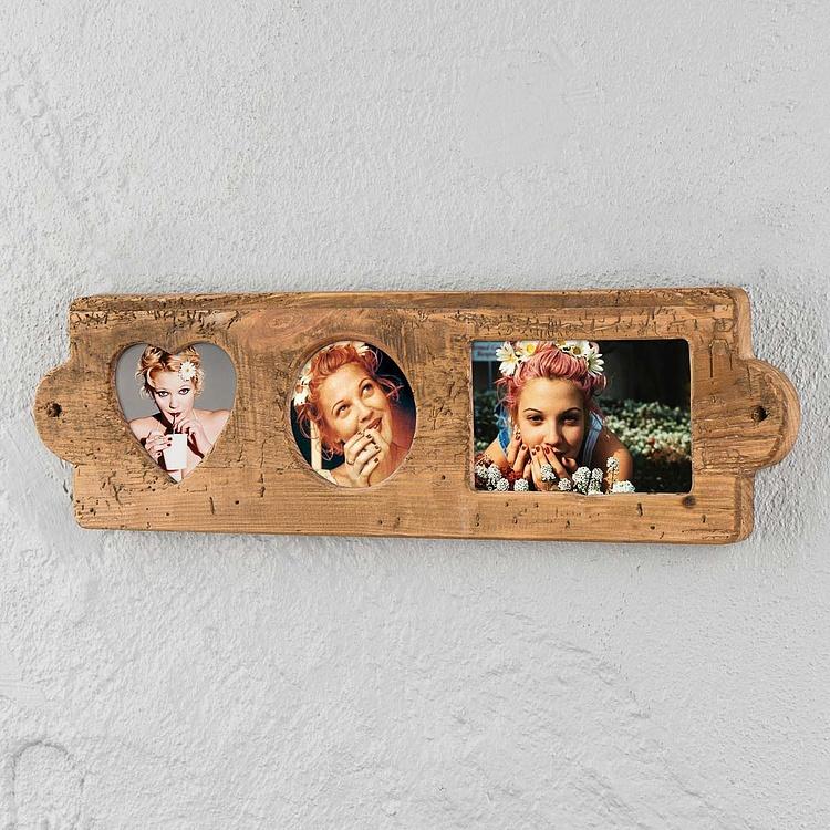 Деревянная рамка для трёх фотографий Horizontal Wooden Photo Frame