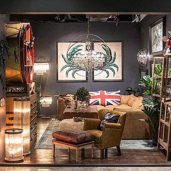 Напольный светильник Rod Floor Lamp Short хрусталь и металл Clear Crystal and Natural Metal - ракурс 8