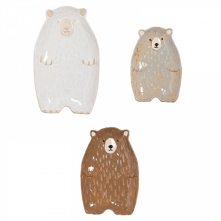 Set Of 3 Bear Dishes
