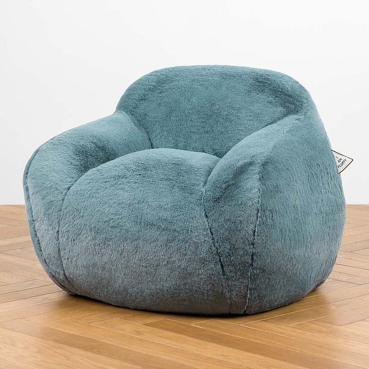 Кресло Baby Snug Chair искусственный мех Sheepfur Blue