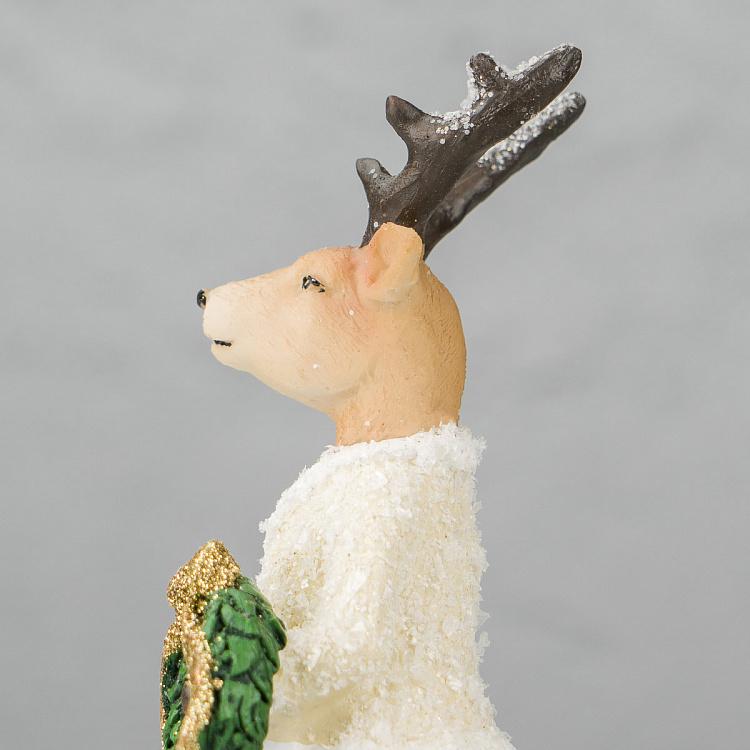 Набор из двух новогодних фигурок Олени-джентльмены Set Of 2 Christmas Deer Gentleman 20 cm