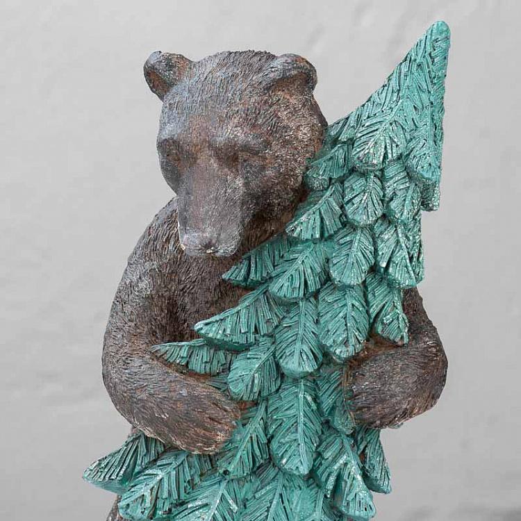 Статуэтка Медведь с ёлкой Bear Holding A Pine Tree 34 cm