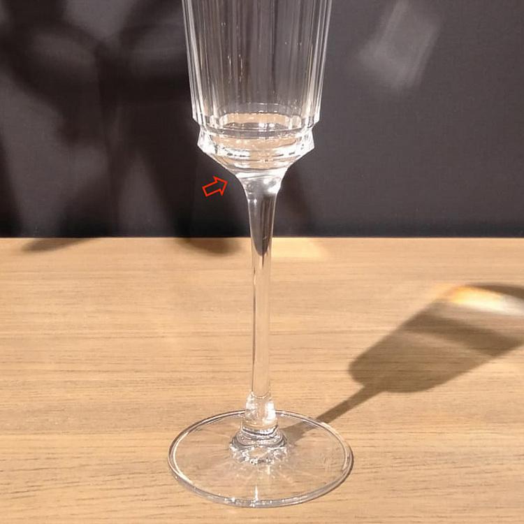 Бокал для шампанского с золотым ободком Макасар дисконт1 Macassar Champagne Glass With Golden Rim discount1