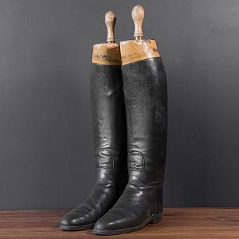 Vintage Black Riding Boots With Shoe Lasts 4