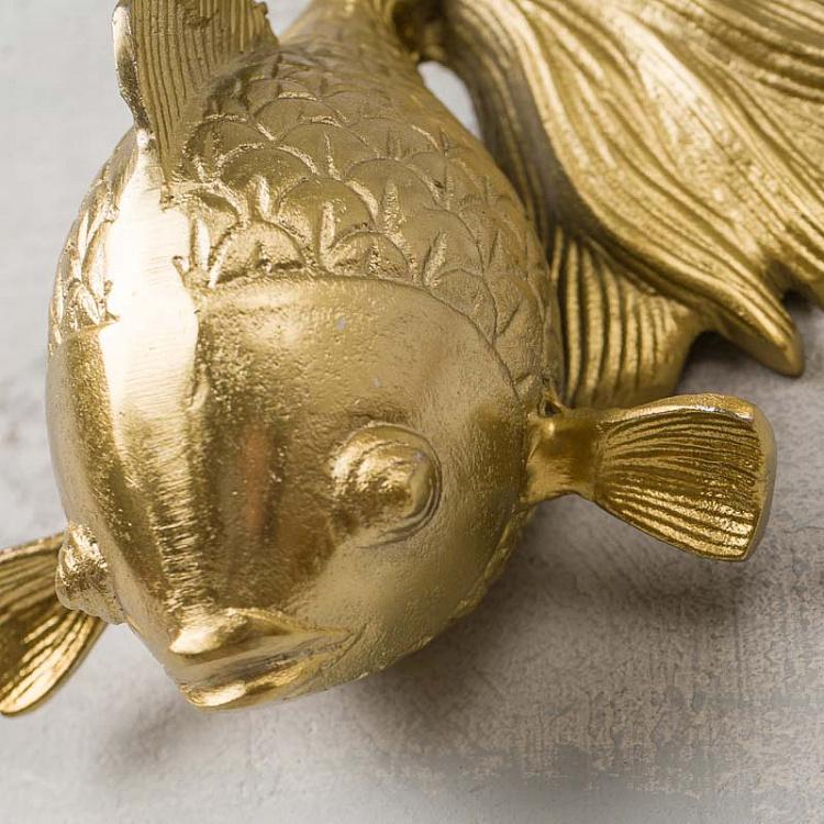 Настенное украшение Золотая рыбка с хвостом налево Wall Gold Fish Tail Left