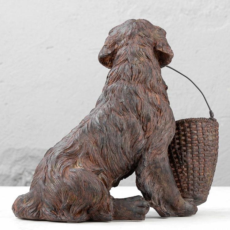 Статуэтка Маленькая собака с корзинкой Small Dog With Basket