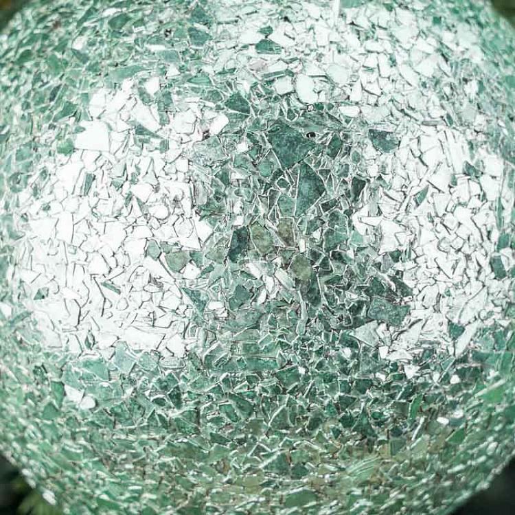 Ёлочная игрушка Бирюзовый шар с мозаикой Mosaic Ball Aged Turquoise 13 cm