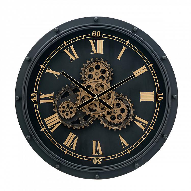 Настенные часы Индастриал Антик с шестерёнками Industrial Antique Look Wall Clock With Gears