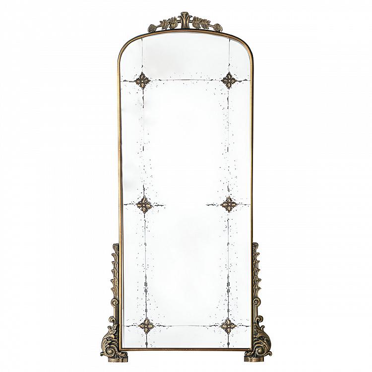 Зеркало с золотистым узором в антикварном стиле Antique Gold Wall Mirror