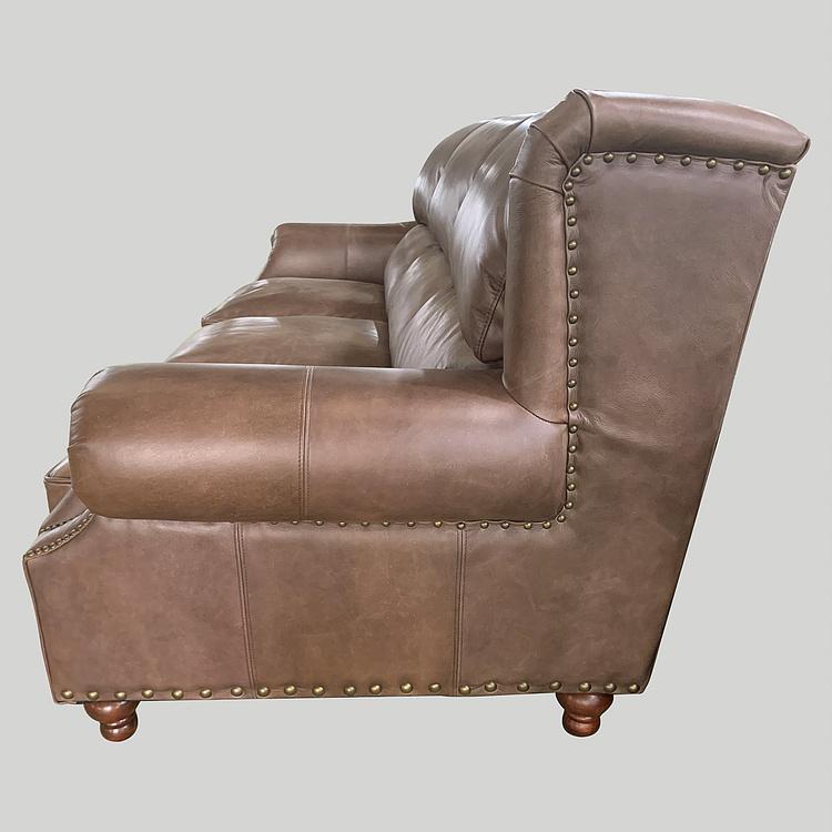 Трёхместный диван Churchill 3 Seater Leather RM натуральная кожа Brown Franco - ракурс 4