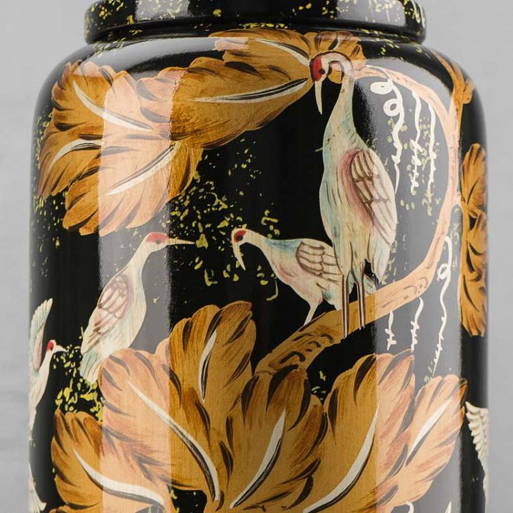 Ваза с крышкой Журавли Crane Lidded Vase