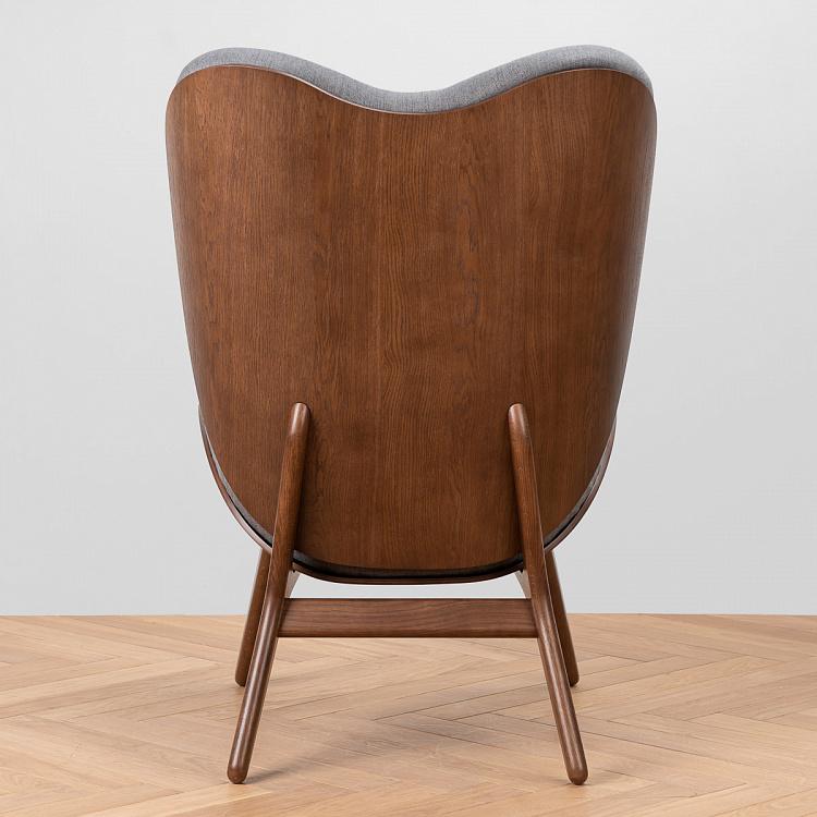 Высокое кресло Разговор, тёмные ножки A Conversation Piece Lounge Chair Tall, Dark Oak