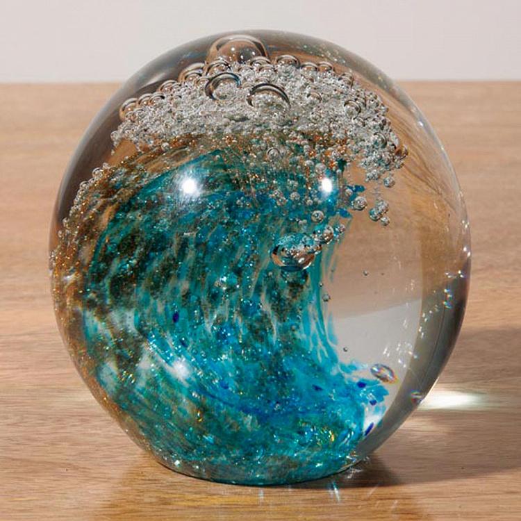 Пресс-папье Волна Glass Paperweight Wave