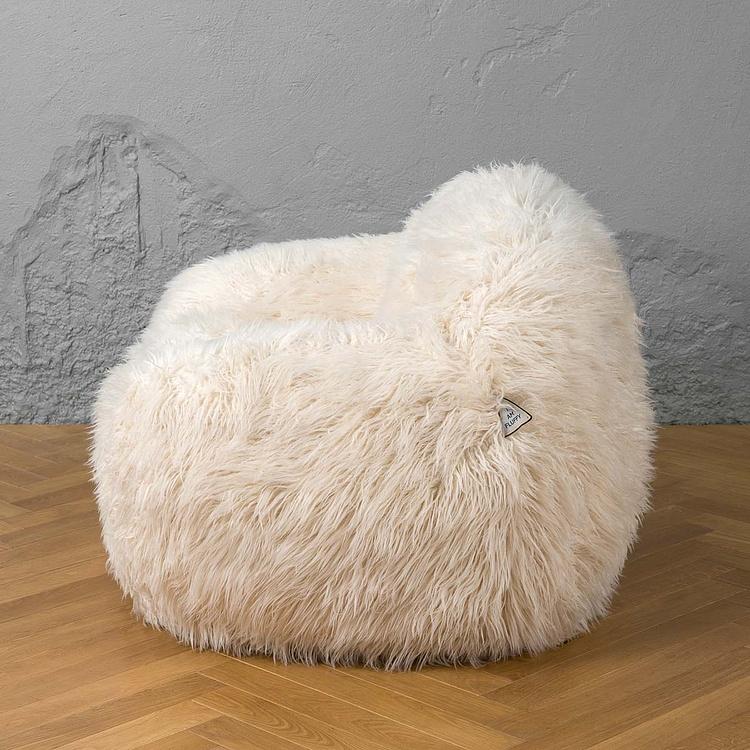 Кресло Snuggy Chair искусственный мех Mongolia Cream - ракурс 3