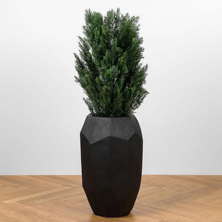 Кашпо Effectory Anthra Polyhedron Tall Pot Anthracite Small - ракурс 7