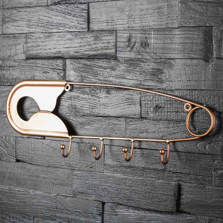 Четырёхместная настенная вешалка Булавка Coat Holder Pin With 4 Hooks