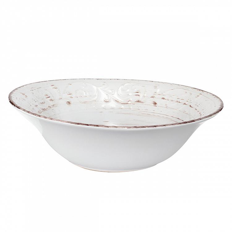 Сервировочная тарелка в деревенском стиле кремовая Rustic Fare Serving Bowl Cream