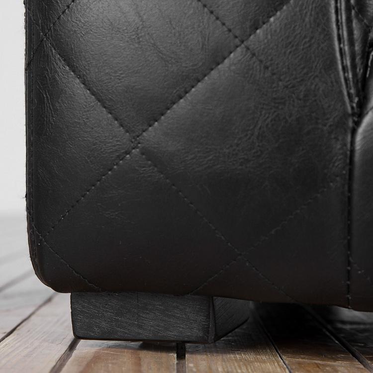 Чёрный диван для собак/кошек Эдоардо с прострочкой Бентли, S Edoardo Sofa Small, Faux Leather Black