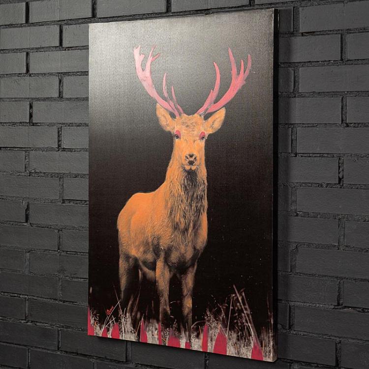 Картина акрилом Цветной олень № 9 Deer Pop Art Toile Color 9