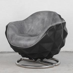 Mines Swivel Chair, Charcoal Black