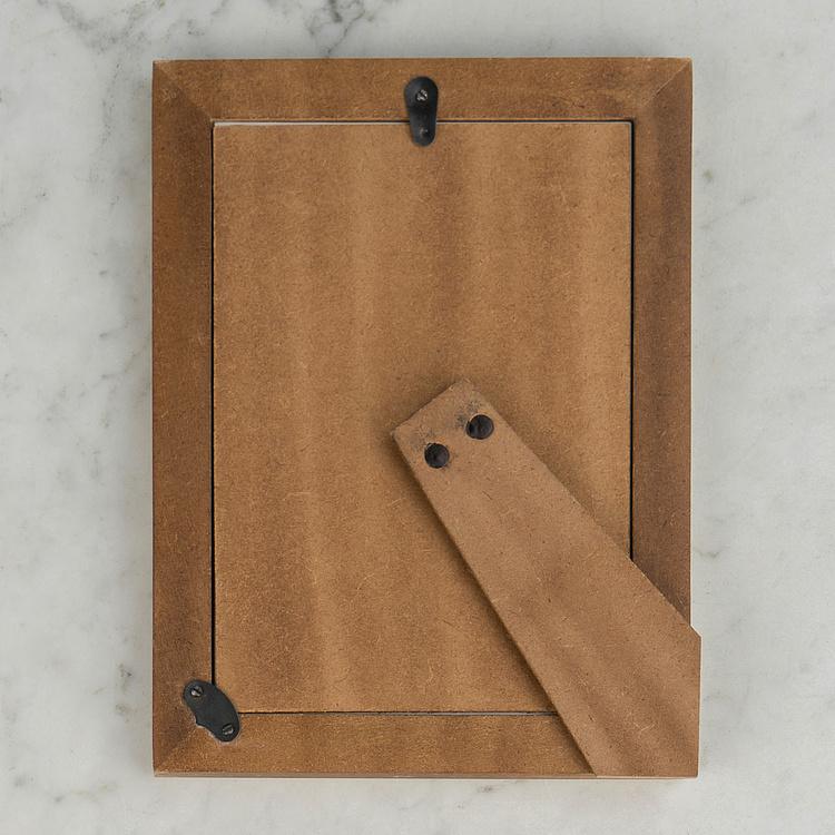 Рамка для фото с золотистыми пусетами, L White Photo Frame With Stud Large