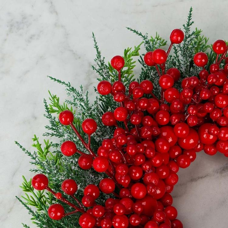 Новогодний венок с ягодами Wreath With Berries 38 cm