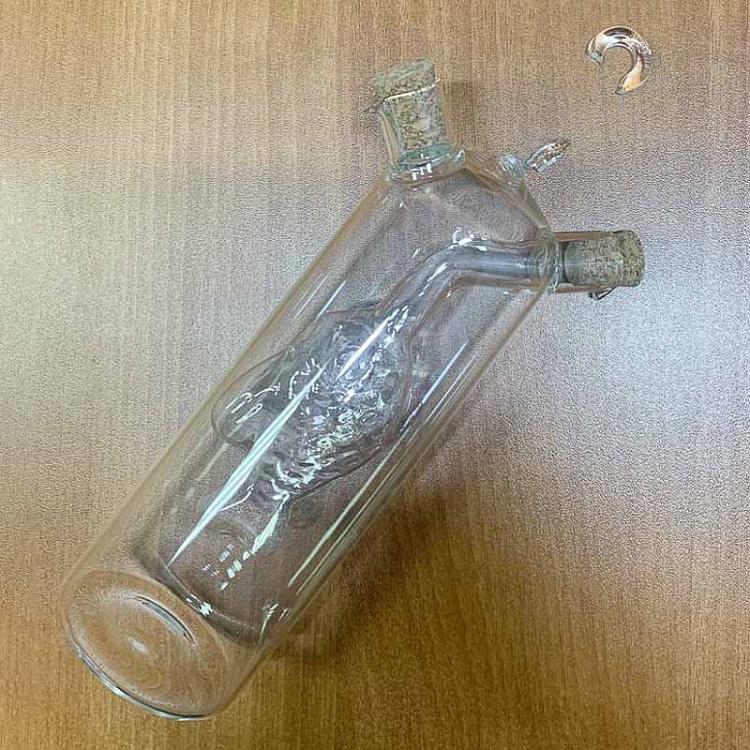 Стеклянная бутылка с рыбкой для масла и уксуса дисконт8 Oil And Vinegar With Fish In Glass discount8