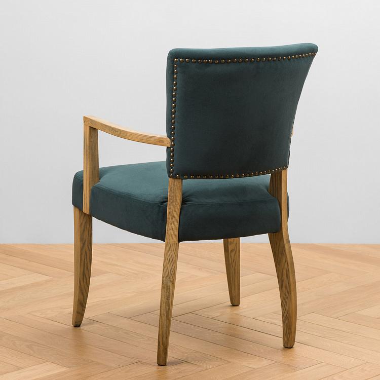 Стул Мами с подлокотниками, светлые ножки Mami Dining Chair With Arms, Oak Brown