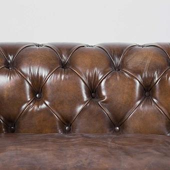 Трёхместный диван Constable 3 Seater натуральная кожа Original Vintage Coffee - ракурс 9