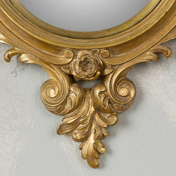 Выпуклое зеркало в золотой раме XVIII век 18Th Century Convex Mirror Gold