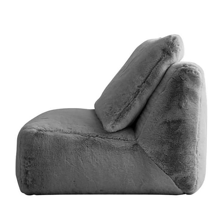 Кресло Lomfy Chair искусственный мех Grizzly Grey - ракурс 3